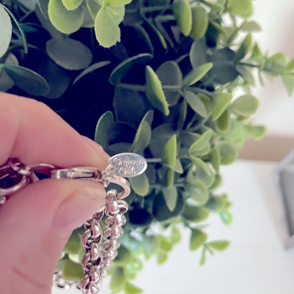 Thick chunky Origami Owl  Double Rolo Chain Silver Tone Bracelet 9-11" - Picture 3 of 6